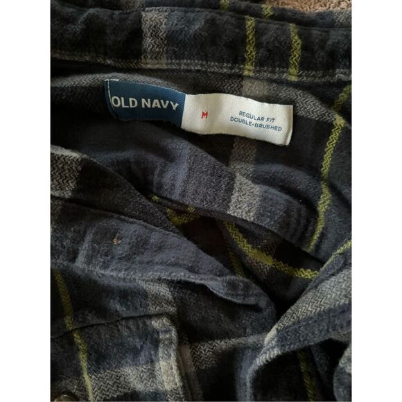 Lot of 2 Men's Flannels SZ Medium 100% Cotton Old Navy Ranch Tough - Picture 3 of 9